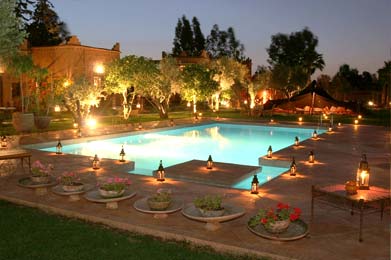Marrakech, tuin en zwembad Jnane Leila